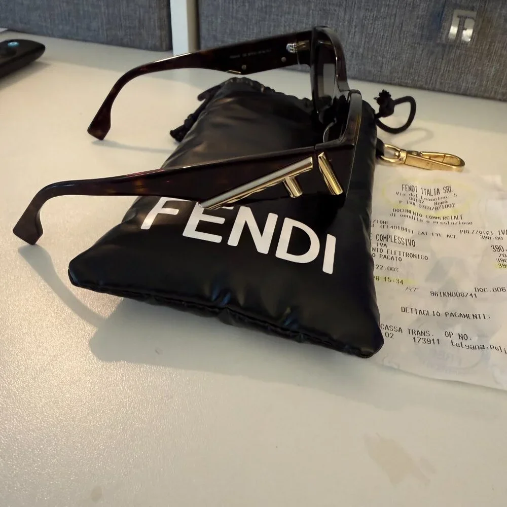 Fendi Sunglasses - Fendi First Brown Cat Eye - Picture 2 of 7